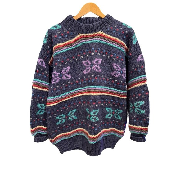 Vintage Tejidos Ruminahui 100% Wool Sweater Pullover Chunky Knit Peru Heavy - Picture 6 of 7